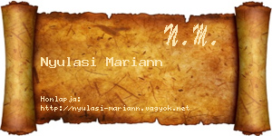 Nyulasi Mariann névjegykártya