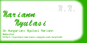 mariann nyulasi business card